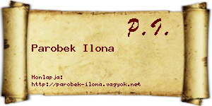 Parobek Ilona névjegykártya